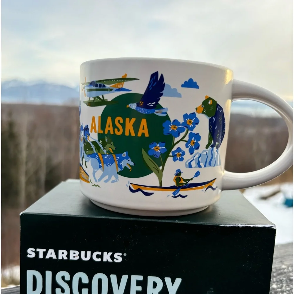 New Starbucks ALASKA 14oz Coffee Mug DISCOVERY SERIES AK cup